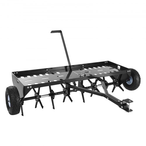 VEVOR Aerifizierer 124 cm Aufsitzmäher Rasenlüfter Vertikutierer 68,04 kg, Kompatibel mit Rasentraktoren & Aufsitzmähern, für Gesündere Graswurzeln, Eisen & Pulverbeschichtet, Belüftungstiefe 76,2 mm
