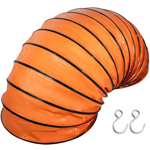 Lufttransportschlauch Warmluftschlauch Orange Pvc-beschichtet Lüftungsschlauch