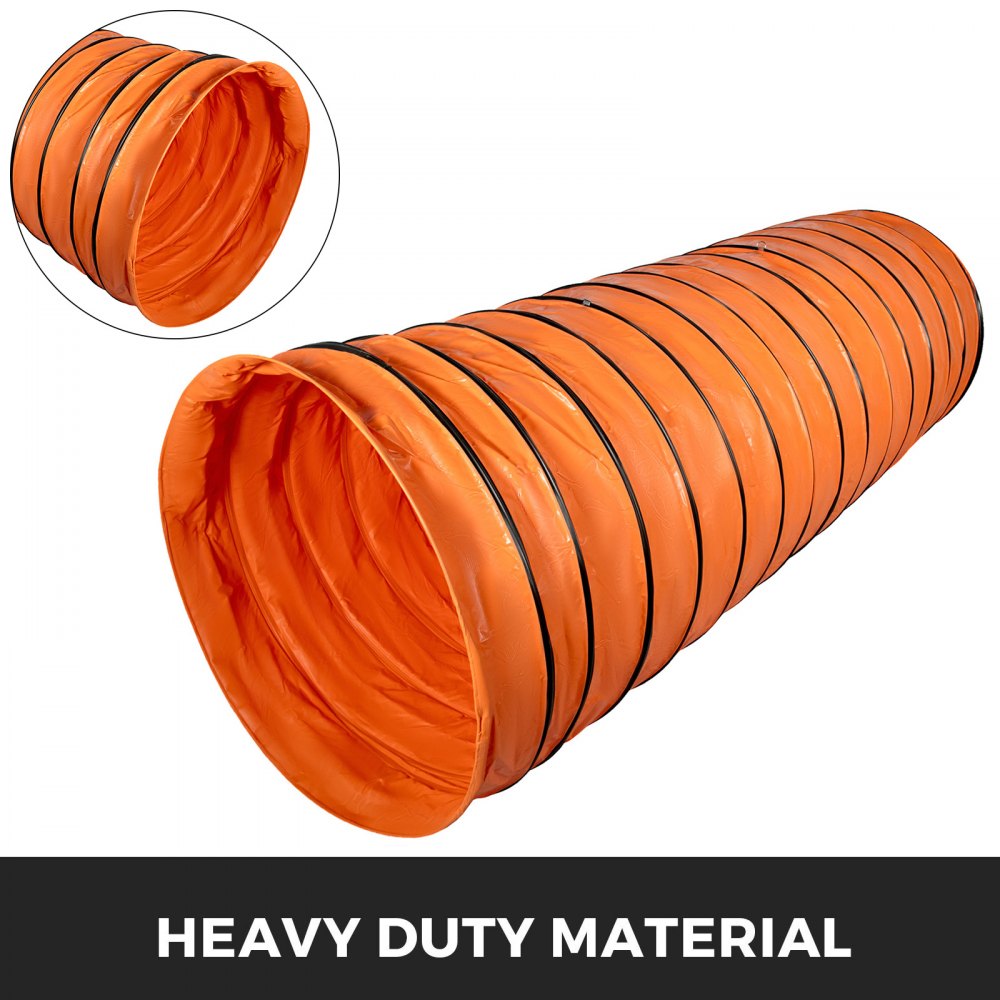 Lufttransportschlauch Warmluftschlauch Orange Pvc-beschichtet Lüftungsschlauch