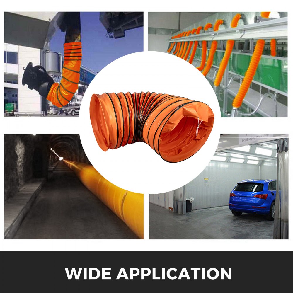 Lufttransportschlauch Warmluftschlauch Orange Pvc-beschichtet Lüftungsschlauch