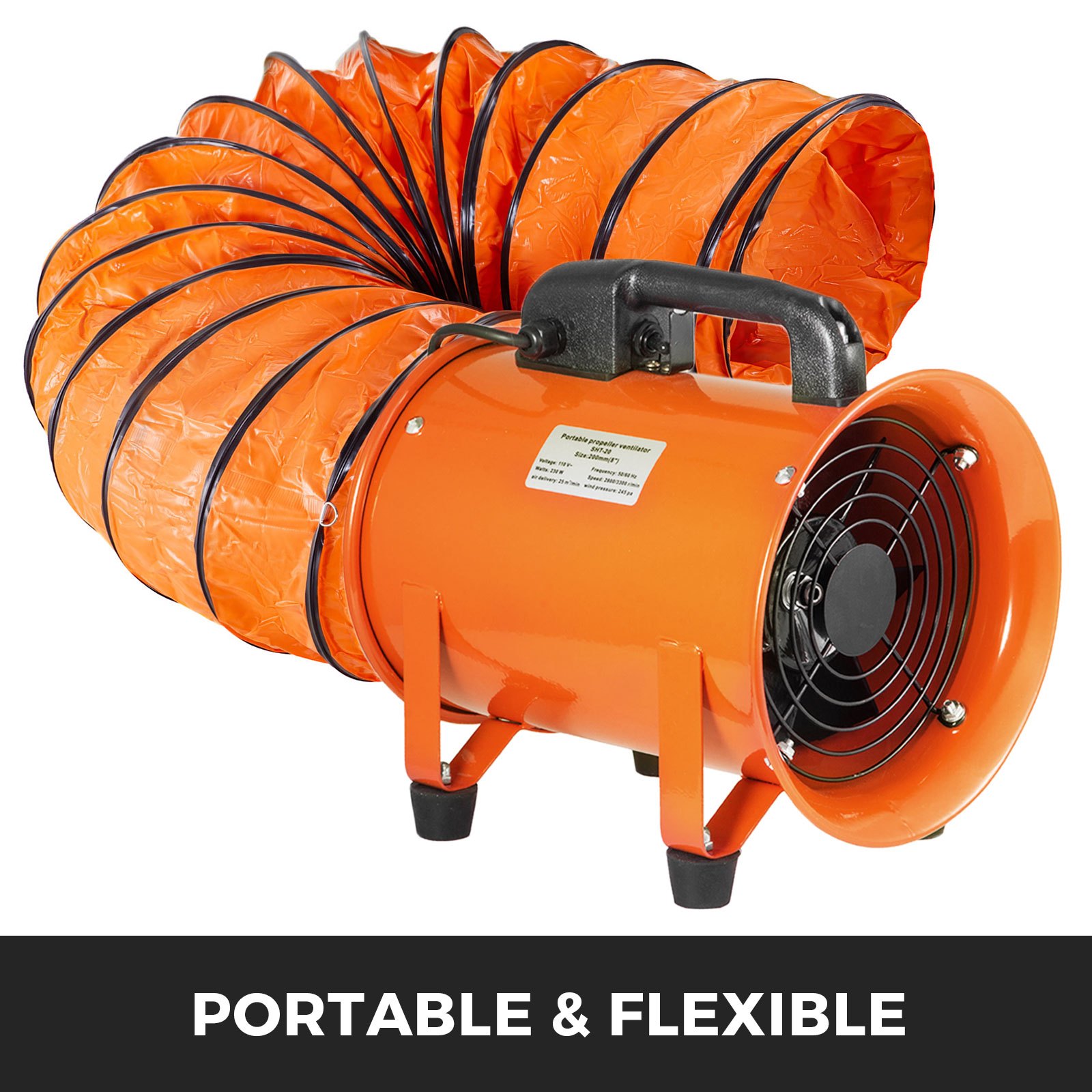 Lufttransportschlauch Warmluftschlauch Orange Pvc-beschichtet Lüftungsschlauch