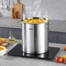 VEVOR Kochtopf 39,7 L Edelstahl, 350 x 410 mm Großvolumiger Suppentopf mit Sieb, als Spargeltopf Soßentopf Geeignet, Praktischer Küchentopf Große Zutaten, Induktionsherd Topf Induktionskochtopf