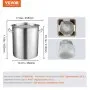 VEVOR Kochtopf 39,7 L Edelstahl, 350 x 410 mm Großvolumiger Suppentopf Komposit-Basis, als Spargeltopf Soßentopf Geeignet, Praktischer Küchentopf Große Zutaten, Induktionsherd Topf Induktionskochtopf