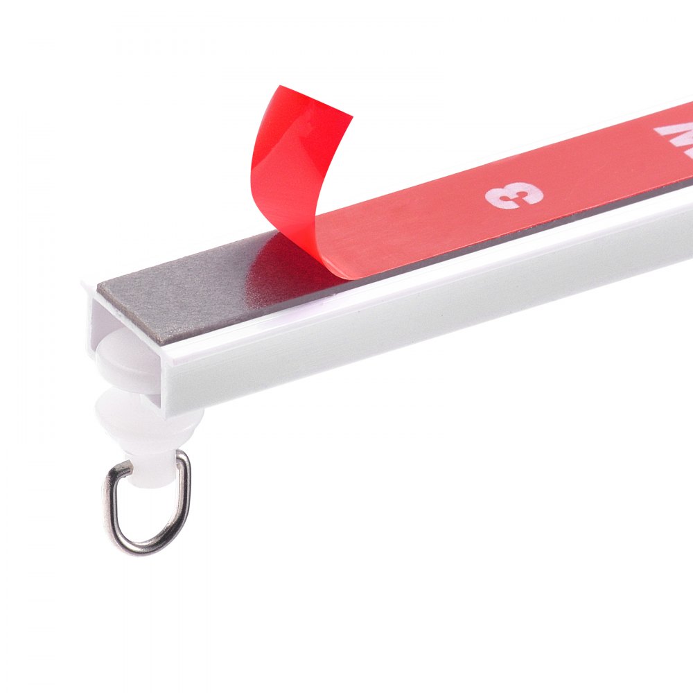VEVOR Decken-Vorhangschienen-Set 3 m selbstklebend Deckenschienensystem ohne Bohren für Vorhänge, Raumteiler-Vorhangschiene zur Deckenmontage für Wohnzimmer mit Haken& Hardware & 8 Schienen, weiß