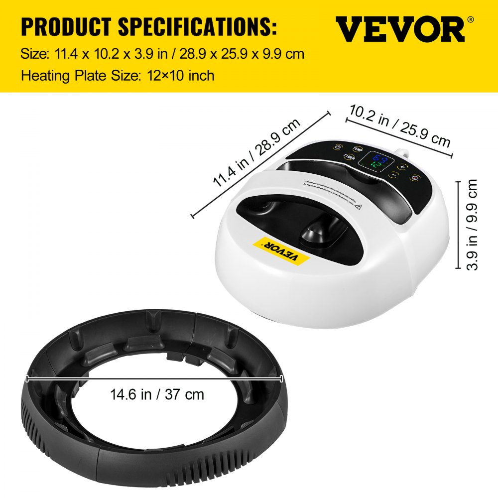 Mini Transferpresse Hitzepresse 30x24cm Vevor T-shirt Presse Weiß Und Schwarz