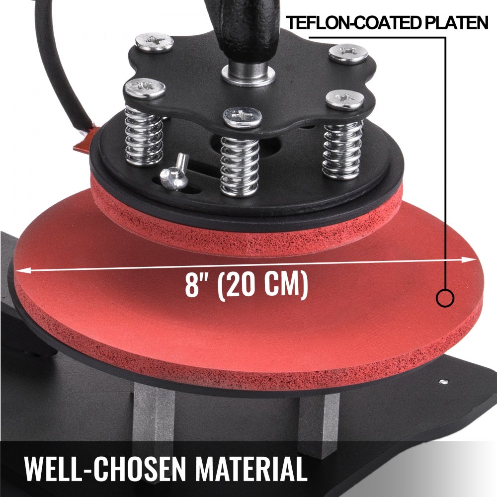 Plattenpresse Hitzepresse Transfermaschine Drücken 0-400 Grad F Hut Diy Drucker