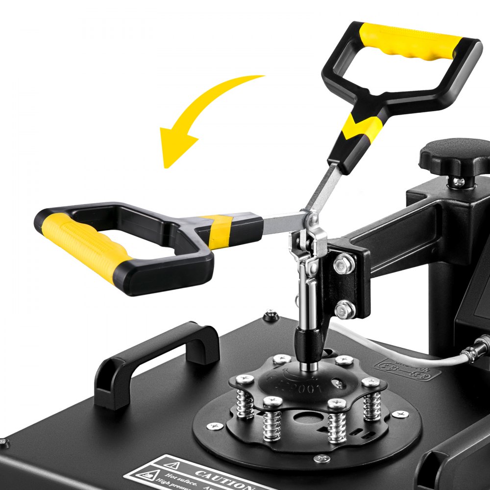 VEVOR 6 in 1 Heißpresse Heat Press für Textil Transferpresse Textilpresse mit Plattenpresse von 38 x 38 cm, Textildruckpresse von 1000 w, Geeignet für Hüte, Mützen, T-Shirts, Tassen