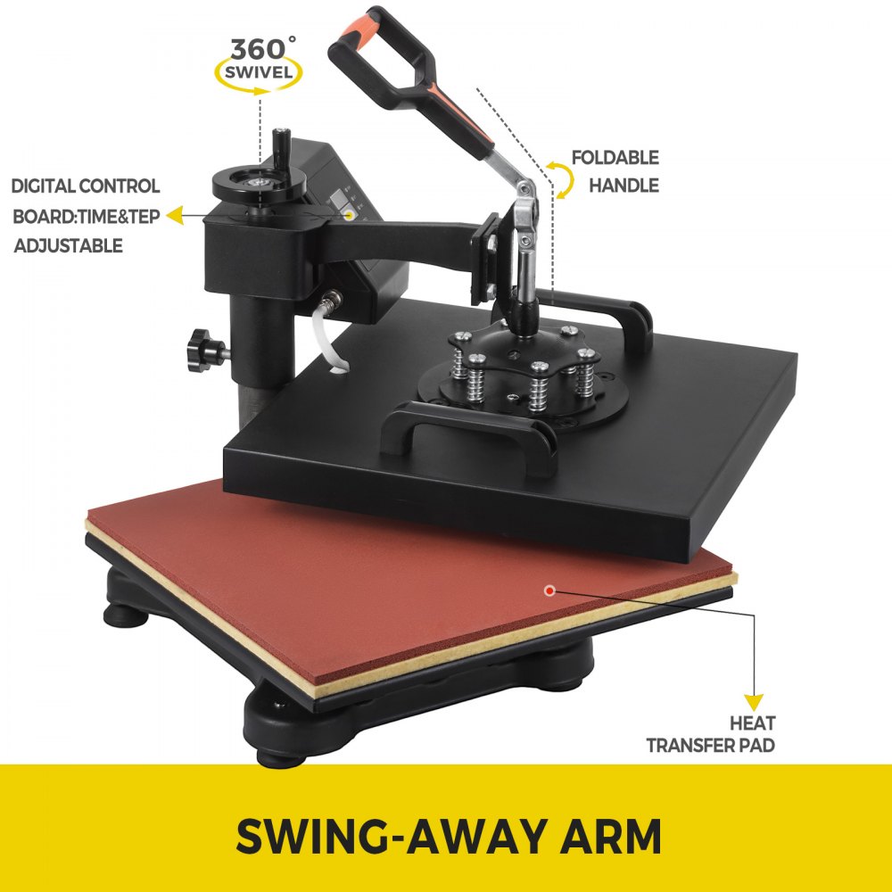 5in1 T-shirt Hitzepresse 38x30cm Transfer Digital Muschelschale Vevor Original