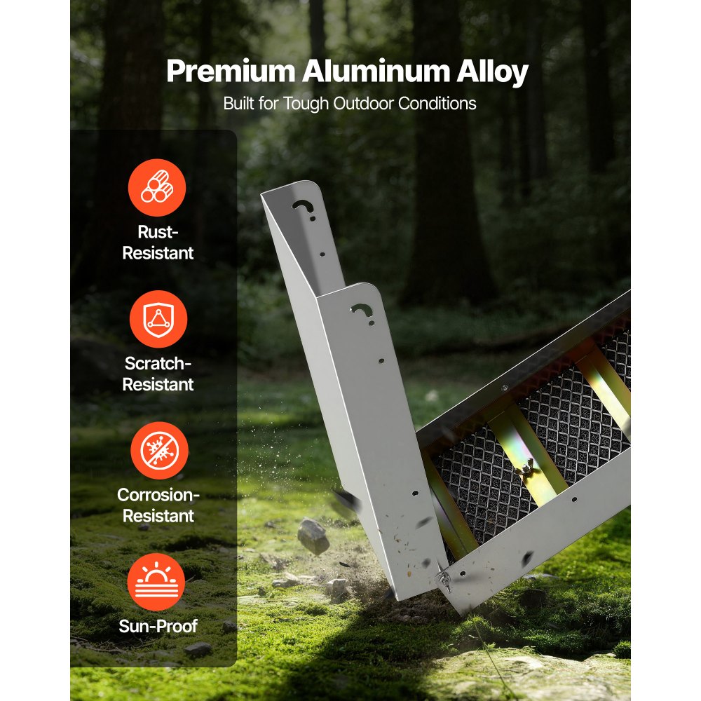 VEVOR Highbanker-Goldwaschrinne 127 cm, 2-in-1 Faltbare Highbanker-Waschrinne, Aluminiumlegierung, Bergbauausrüstung mit Rucksack und Schutzhandschuhen, Ideal für Bäche, Flussufer und Flüsse