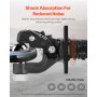 VEVOR Bolzenhaken, 13605 kg, Anhängerkupplungs-Empfängerhaken-Kombination 2-5/16-Zoll-Kugelkopf, passend für 6,35-7,62cm große Lünettenringe mit Montagesatz, schwarze Pulverbeschichtung
