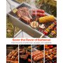 VEVOR Faltbarer Holzkohlegrill 0,16 m², Tragbarer Holzkohlegrill mit Anhebbarer Holzkohleschale & Seitentischen, Campinggrill aus Gebürstetem Edelstahl für Outdoor-Camping, Gartenpartys, Picknickgrill