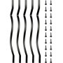 VEVOR 51 Stk. Terrassenbaluster Terrassenspindeln 82,3 cm Treppengeländer Eisen