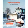 VEVOR Traktorschaufelschutz, 2 Stk. schaufelkantenschutz aus Stahl, Anti-Rutsch-Vorrichtung mit doppelten Sechskant-Kontermuttern & -schrauben, für Schnee, Laubentfernung & Kiesstreuung (Orange)