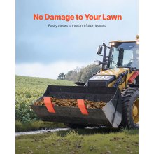 VEVOR Traktorschaufelschutz, 2 Stk. schaufelkantenschutz aus Stahl, Anti-Rutsch-Vorrichtung mit doppelten Sechskant-Kontermuttern & -schrauben, für Schnee, Laubentfernung & Kiesstreuung (Orange)