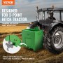 VEVOR Ballastkasten für 3-Punkt-Traktoren der Kategorie 363 kg Kapazität, für 2-Zoll-Anhängerkupplungsempfänger, Traktor-Ballastkasten mit 5 Kubikfuß Volumen, robuster Stahl, grün