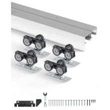 VEVOR Schiebetür-Schienensatz Hardware Doppelschienen 1524mm Schiebetürsystem