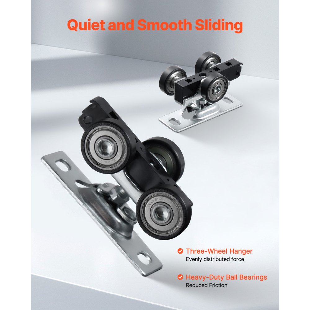 VEVOR sliding door hardware track set, sliding door system, 1746 mm, hardware set for 610-914 mm wide single doors, smooth and easy to install, sliding door hardware, load capacity 100 kg