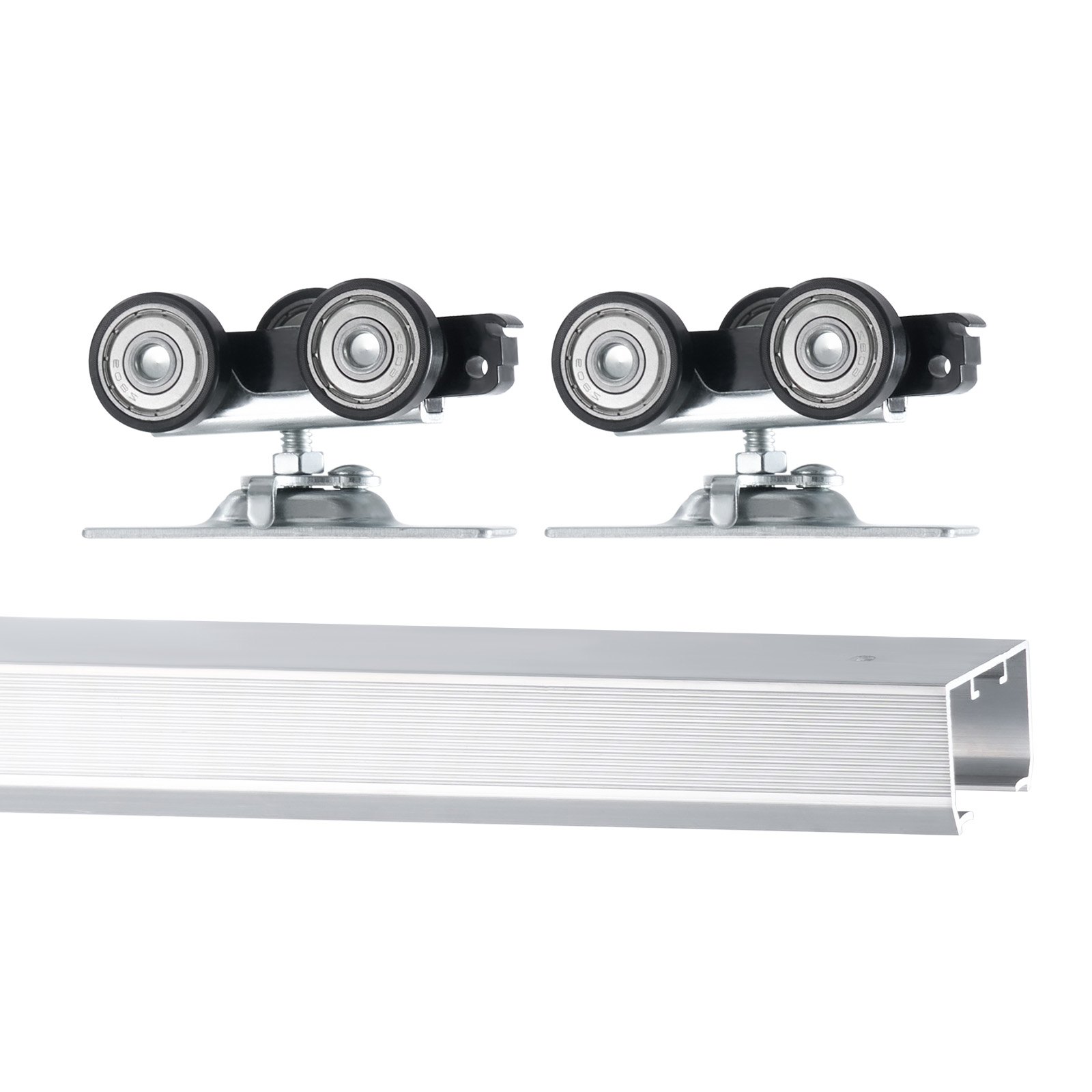 VEVOR sliding door hardware track set, sliding door system, 1746 mm, hardware set for 610-914 mm wide single doors, smooth and easy to install, sliding door hardware, load capacity 100 kg