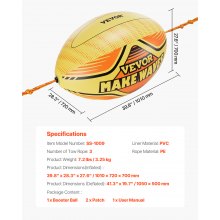 VEVOR Booster Ball Aufblasbare PVC-Boosterbälle für Bootfahren und Wassersport