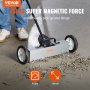 VEVOR Magnetbesen Magnetische Kehrmaschine 77-113 cm, Magnetic Sweeper Magnetisch Magnet Besen Magnetbesen Magnetheber 20,4 kg Magnetkraft Magnetischer Spänesammler Bodenkehrer Kehrmaschine