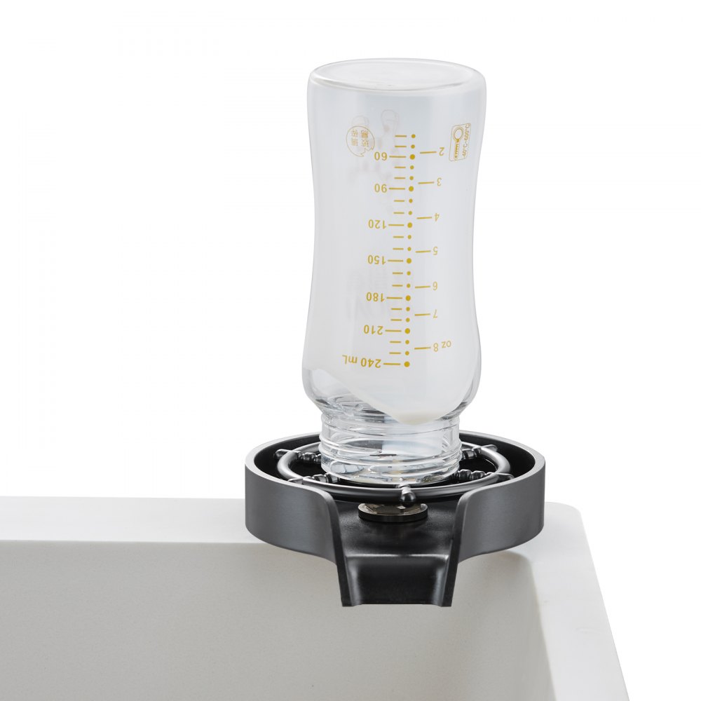 VEVOR Glasspüler, 10 Sprühdüsen, 360° drehbarer ABS-Becherreiniger und Getränkehalter