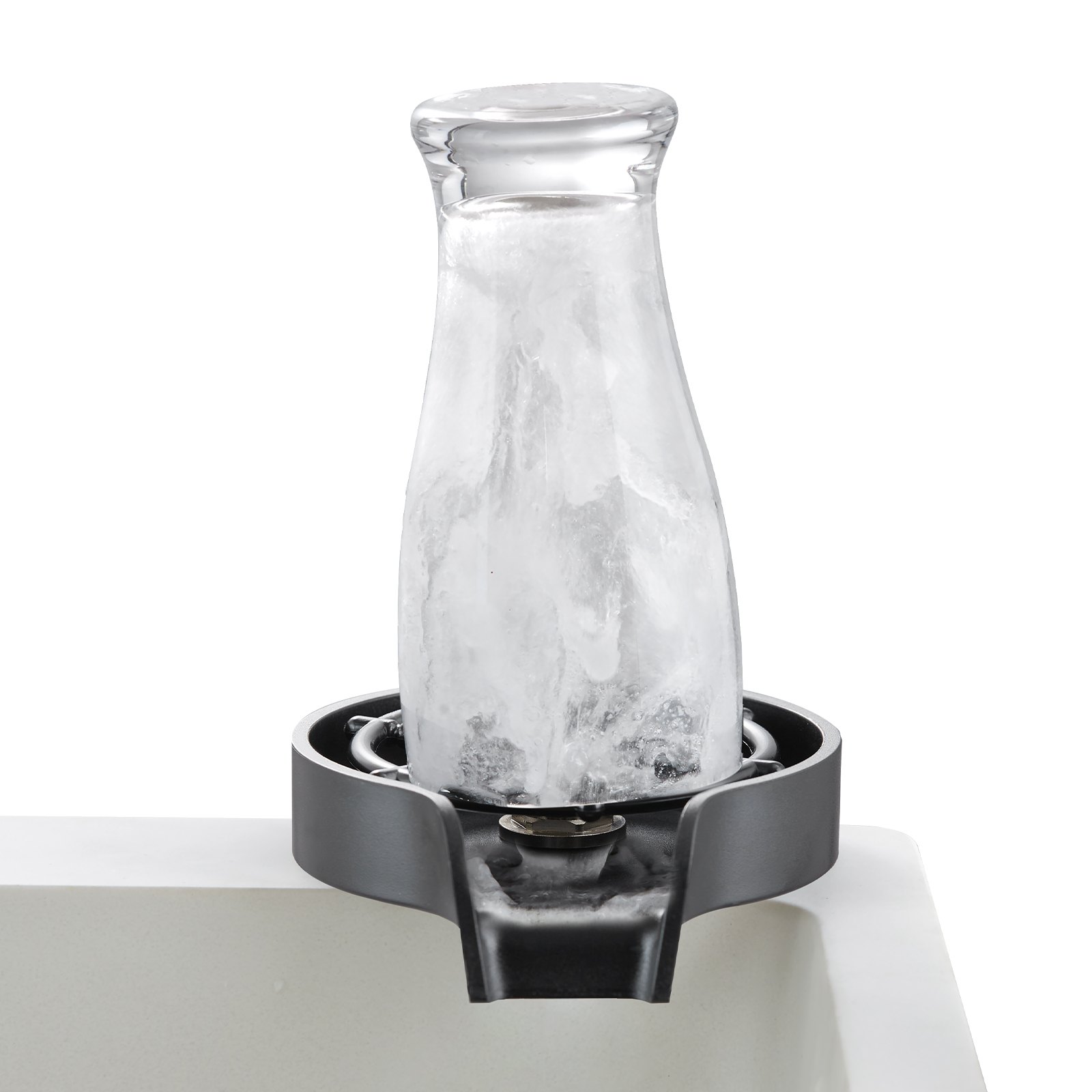 VEVOR Glasspüler, 10 Sprühdüsen, 360° drehbarer ABS-Becherreiniger und Getränkehalter