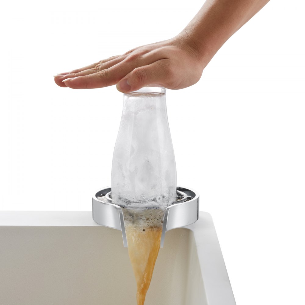 VEVOR Glasspüler, 10 Sprühdüsen, 360° drehbarer ABS-Becherreiniger und Getränkehalter