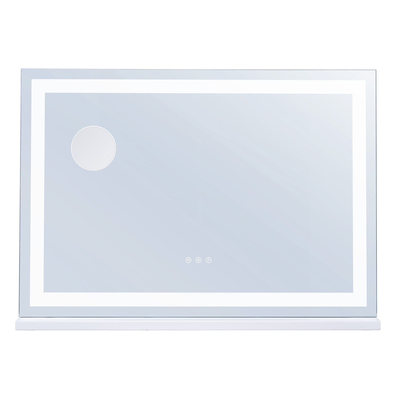 VEVOR Hollywood Schminkspiegel, Kosmetikspiegel mit 3 Farbbeleuchtungsmodi, Schminkspiegel mit LEDs, 5-fache Vergrößerung, USB-Anschluss, Smart-Touch-Steuerung, Wandmontage auf Schreibtisch, 797x547mm