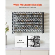 VEVOR Gewürzregal Gewürzhalter Organizer 6-stöckig mit 72 Leeren Gläsern Küche