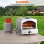 VEVOR 11" Outdoor-Pizzaofen, tragbarer Gasofen, 430 Edelstahl, für Camping