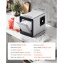 VEVOR Tisch-Eiswürfelmaschine 15 kg pro Tag, Selbstreinigender & Tragbarer Eiswürfelbereiter mit Schaufel & Eiswürfelschublade, Eiswürfelmaschine für Kaueis für Zuhause Küche Büro Bar Partys