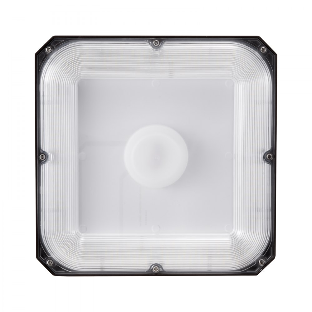 VEVOR 4er-Pack LED-Überdachungsleuchten, 80 W, 8800 lm, 5000 K Tageslicht, gewerbliche industrielle Überdachungsleuchten für den Außenbereich, 10,08 x 10,08 Zoll, Deckenbeleuchtung zur Oberflächenmontage für Tankstelle, Lager, Garage, Straße, Geschäft, IP65