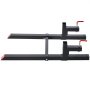 VEVOR Palettengabeln 907 kg, Gabelträger zum Anklemmen, 1090 mm Gesamtlänge, Gabelzinken mit verstellbarer Stabilisatorstange für Traktoranbaugeräte, Ladeschaufel und Kompaktlader, Schwarz
