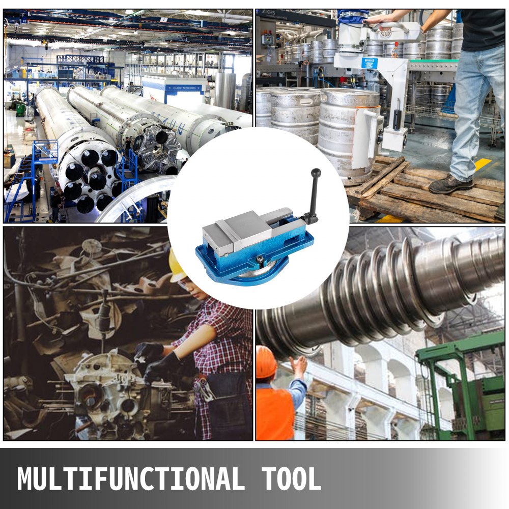 VEVOR Schraubzwingen-Schraubstock 100 mm, Tischschraubstock 100 mm, Bench Clamps 16 kg, Metall Professionelle Gusseisen Schraubstock für Säulenbohrer Breite Backen