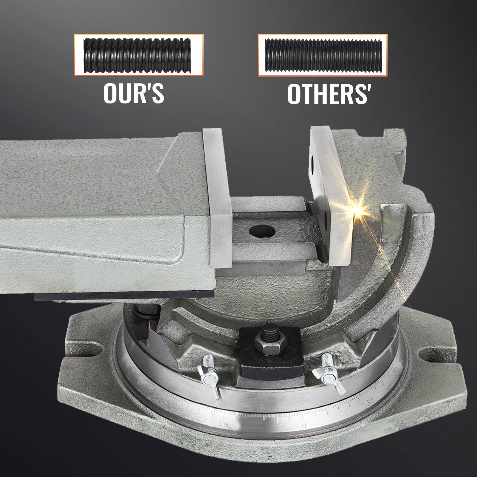 125mm Breit Schwenkbarer Schraubstock Gehärtetes Metall 5" 95 Mm Offen