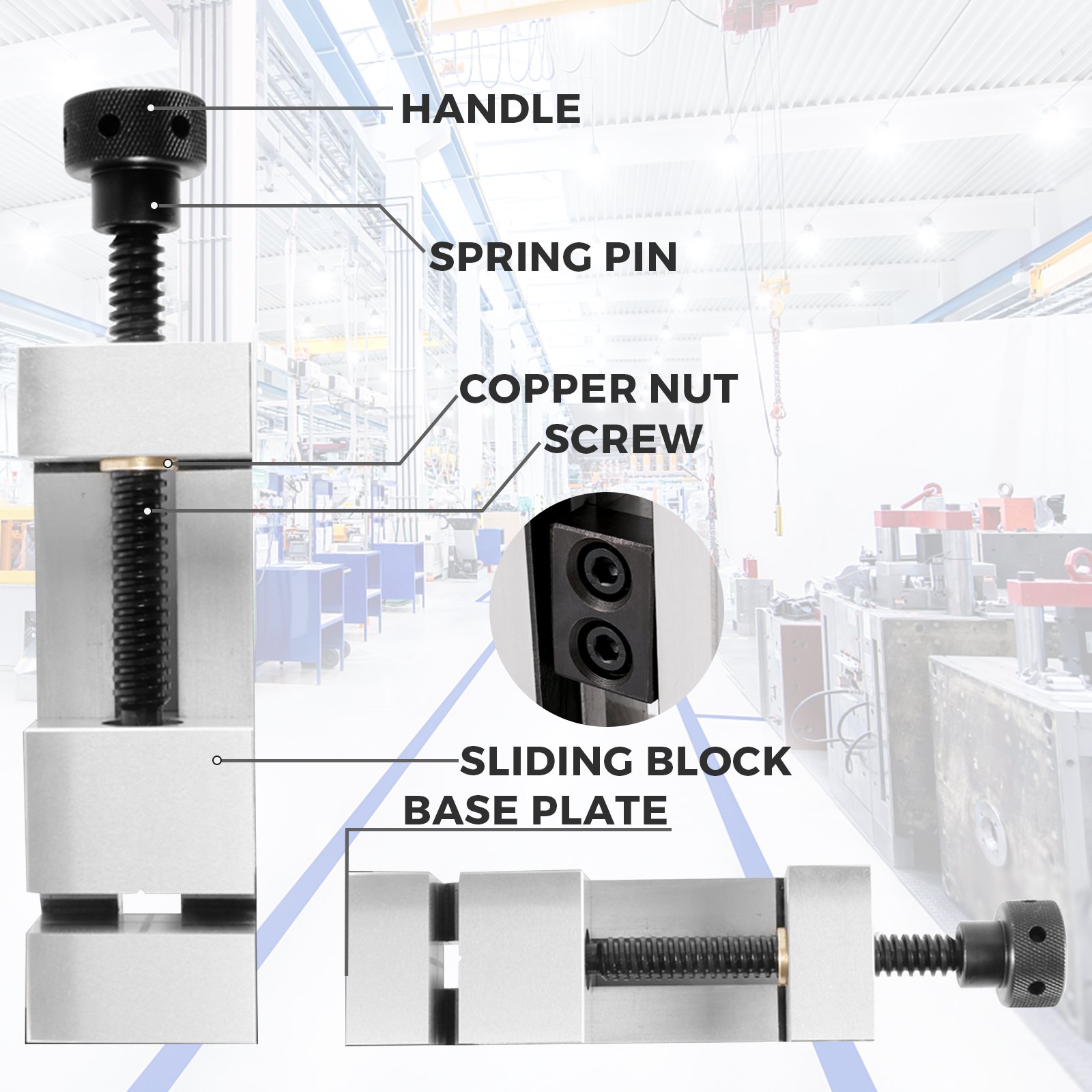 Vevor Maschinenschraubstock Maschinen Schraubstock Bohrmaschine 2" Tisch Bank