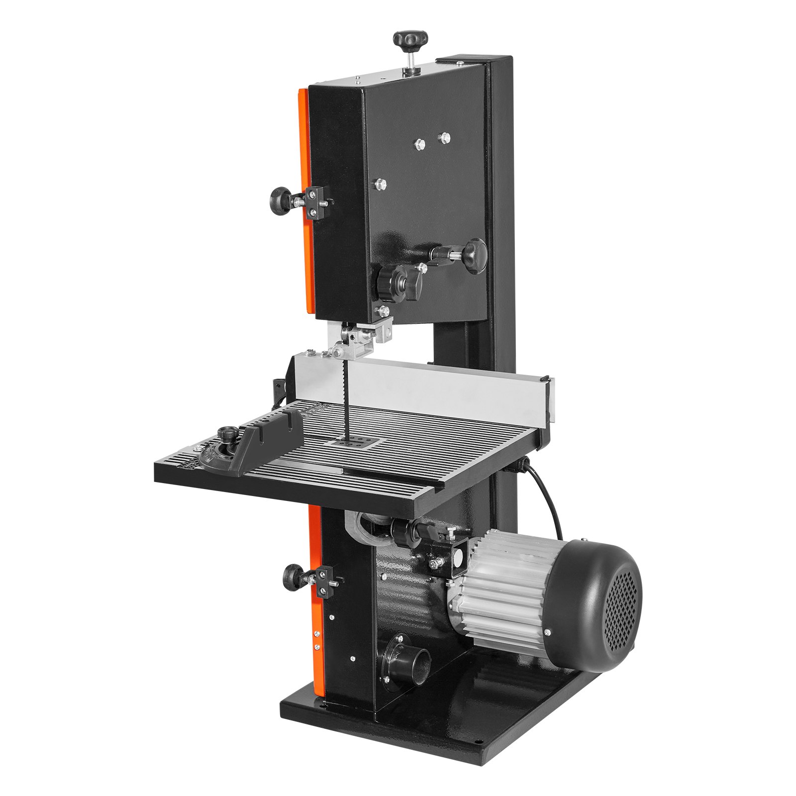 VEVOR Bandsäge, 229 mm, Holzbandsäge mit 373-W-Motor (1/2 PS), 90 mm Schnitthöhe, 300x300 mm Alu-Gusstisch, mit 360°-Arbeitsleuchte, Gehrungsanschlag, Parallelanschlag, für die Holzbearbeitung