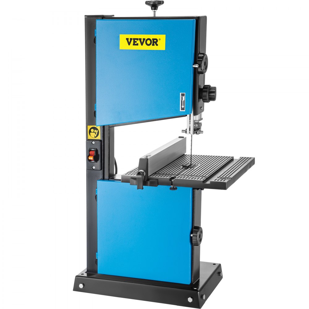 VEVOR Bandsäge 9 Zoll, Tischbandsäge 2,5 Ampere, Anschlag Bandsäge Aluminiumguss, Holzbandsägemaschine Holz 0 - 45°, Holzbandsäge 220 V Schnitttiefe 3,5" / 90 mm Schnittbreite 9" / 229 mm