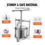 VEVOR 5,5 L Obstpresse Apfelpresse Fruchtpresse Maischepresse, Beerenpresse 22 x 14,3 cm Apfelpresse Manueller Entsafter Fruchtpresse Mechanische Edelstahl Presse Geeignet für Saft Fruchtpüree usw.