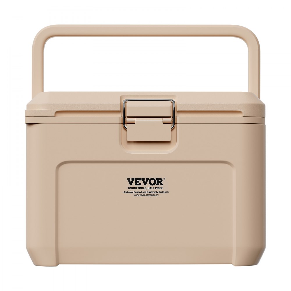 VEVOR Portable Cooler Box, Hard Cooler Box (16.5 Qt) with Ice Storage, Sturdy Handles & Drink Holders, Insulated Portable Cooler Box Made of Durable Material, Suitable for Family Picnics and Short Trips
