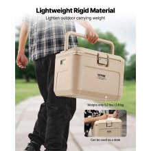VEVOR Tragbare Kühlbox Isolierte Hartkühlbox mit Getränkehalter 16,5Qt