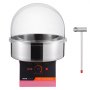 VEVOR Elektrische Zuckerwattemaschine, 1 kW Zuckerwattegeräte, Kommerzielle Zuckerwattemaschine mit Abdeckung, Edelstahlschüssel & Zuckerlöffel, für Kindergeburtstage zu Hause, Familienfeiern (Rosa)