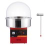 VEVOR Elektrische Zuckerwattemaschine, 1000 W Zuckerwattegeräte, Kommerzielle Zuckerwattemaschine mit Abdeckung, Edelstahlschüssel, Zuckerschaufel, Schublade, Perfekt für Familienfeiern, Rot