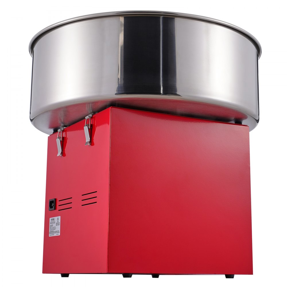VEVOR Elektrische Zuckerwattemaschine, 1000 W Zuckerwattegeräte, Kommerzielle Zuckerwattemaschine mit Edelstahlschüssel, Zuckerschaufel und Schublade, Perfekt für Familienfeiern, Rot