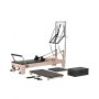 VEVOR Pilates Reformer Maschine aus Gummibaumholz für Fitnessstudio, Krafttrainingsgerät mit doppeltem Widerstand, Reformer-Box, Sprungbrett, für Fortgeschrittene & Anfänger, biz zu 181,44 kg