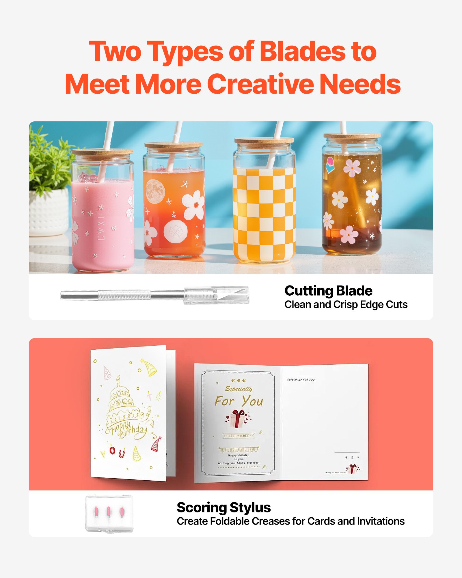 VEVOR Vinylschneider (60 cm Schnittgröße) mit automatischer Kantenerkennung & Designsoftware & 2 Klingentypen & Materialien, kompatibel mit SVG/EPS/PLT, für individuelle DIY-Bastelarbeiten