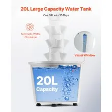 VEVOR Hydroponisches Anbausystem mit Wachstumslicht, 30 Steckplätze Hydroponik Turm mit 6 Ebenen, Hydronischer Garten für Zuhause mit Wasserpumpe, Pflanzenkeimungsset für Kräuter, Obst und Gemüse