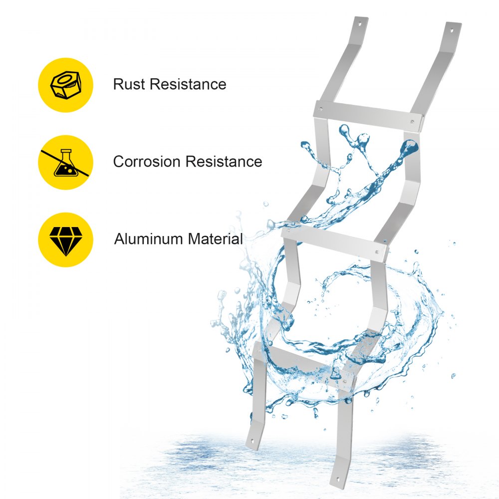 Vevor Fluchtleiter Treppenleiter Keller Alu 126,8x37,5 Cm Rettungsletter 181 Kg