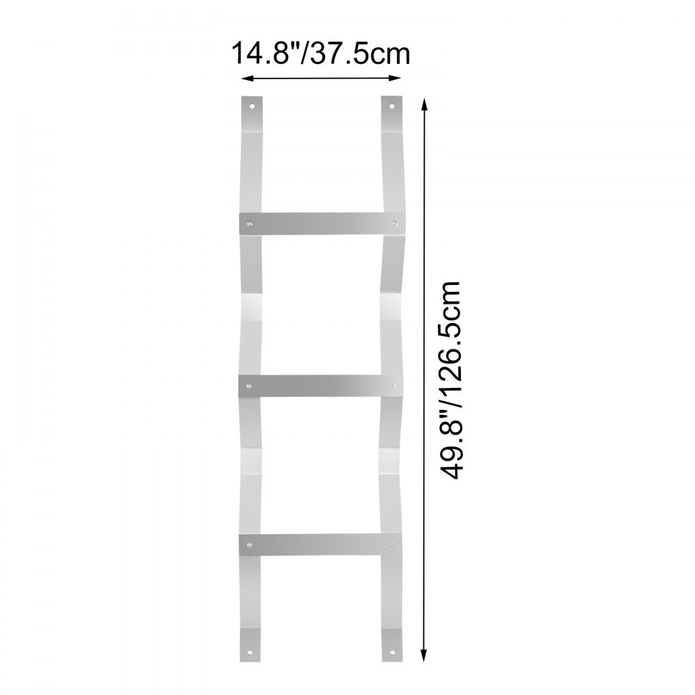 Vevor Fluchtleiter Treppenleiter Keller Alu 126,8x37,5 Cm Rettungsletter 181 Kg