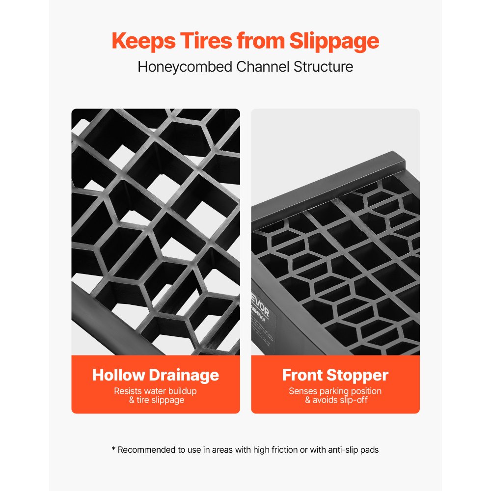 VEVOR Autorampen Auffahrrampen 2 Stk. 65 mm Hub, tragbare Auto-Servicerampen für Wartung in der Garage & Ölwechsel & Fahrzeuge mit niedrigem Fahrgestell 2268 kg (pro Rampe) belastbar Auffahrhilfe